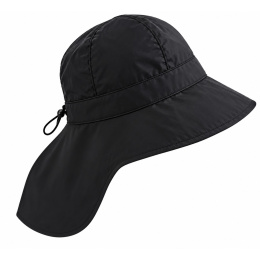 Horizon Black Waterproof Cap with Neck Flap - Traclet