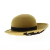 Beige felt capeline