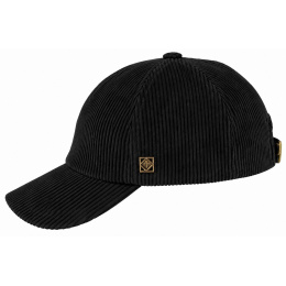 Alizé Black Corduroy Baseball Cap - Traclet