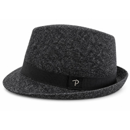 Rock Trilby Hat in Charcoal Wool - Panizza