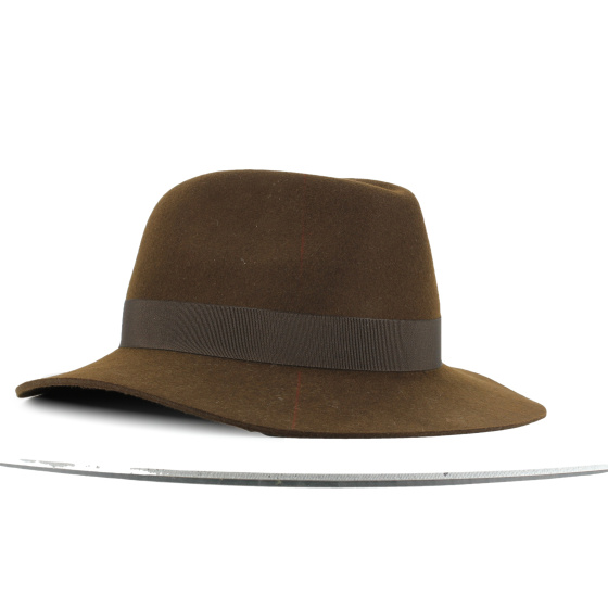 Brown Indiana Traveller Fur Felt Hat - Made in France