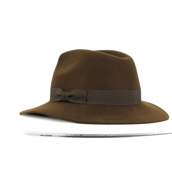 Brown Indiana Traveller Fur Felt Hat - Made in France