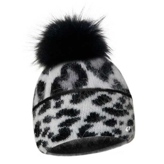 Bonnet à Pompon Rozmiar Léopard Noir -Traclet