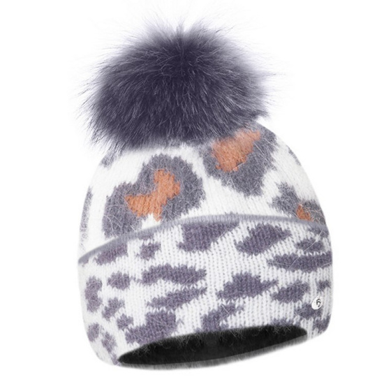 Bonnet à Pompon Rozmiar Léopard Gris & Marron - Traclet