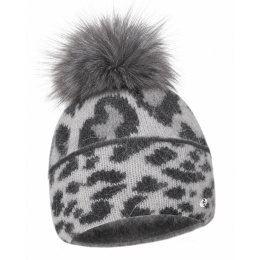 Bonnet à Pompon Rozmiar Léopard Gris - Traclet