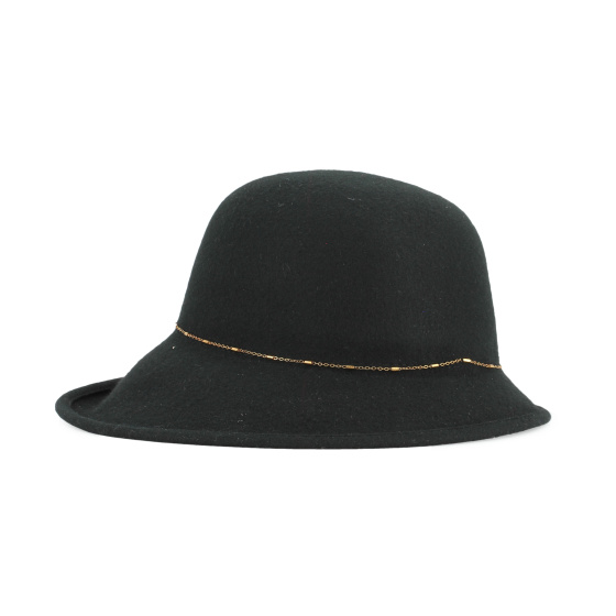 Chapeau Cloche Cabernet Feutre Large Bord - Traclet