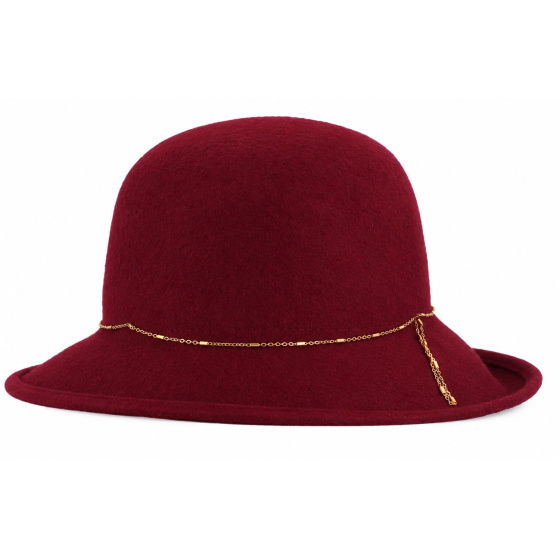 Chapeau Cloche Cabernet Feutre Large Bord - Traclet