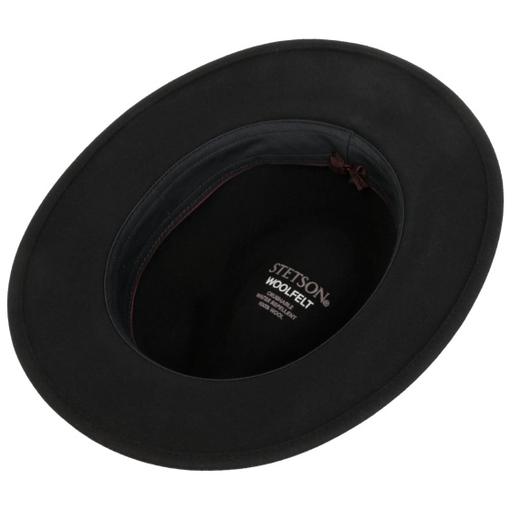 Chapeau Traveller Pitman Noir Feutre - Stetson