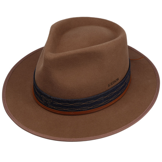Chapeau Fedora Benver Outdoor Woolfelt Cognac - Stetson