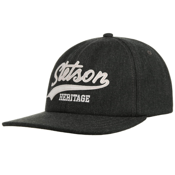 Casquette Baseball Script Heritage Coton Anthracite - Stetson