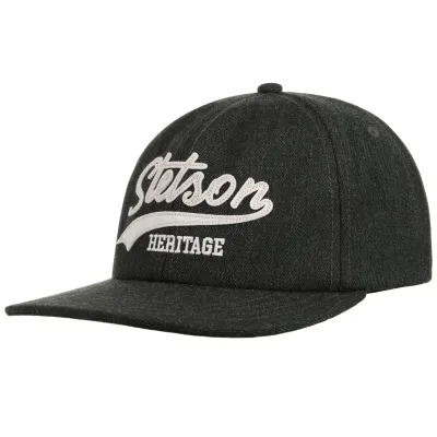 Casquette Baseball Script Heritage Coton Anthracite - Stetson