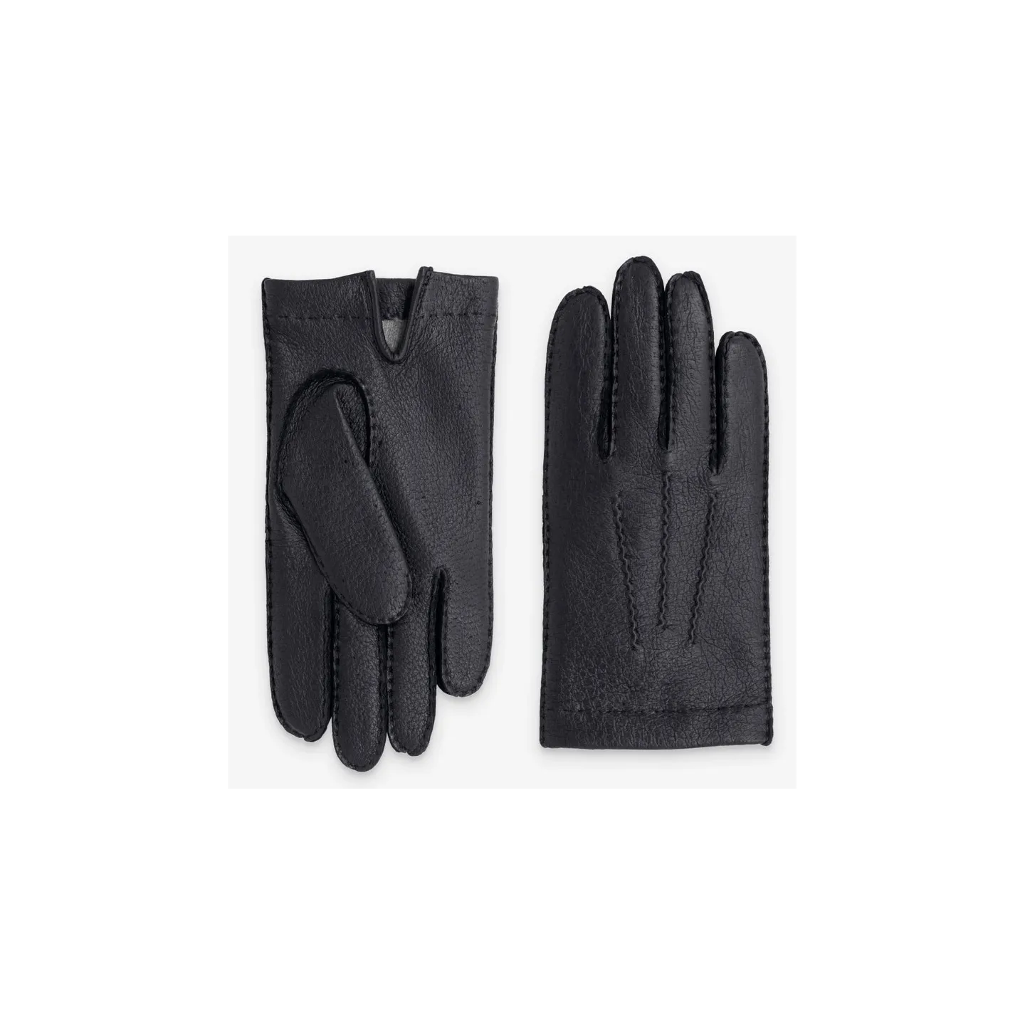 Gants Calabre Pécari Doublé Cachemire Noir - Glove Story