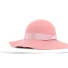 Pink Wool Felt Wide-Brim Hat Made in France - Ref 14637