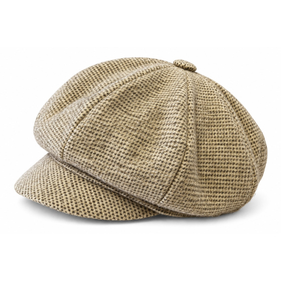 Casquette Gavroche Pyrenees Laine Beige Moucheté - Traclet