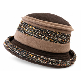 Chapeau Femme Klimt Polaire Camel & Marron - Traclet