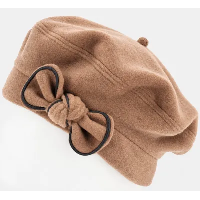 Light Brown Polar Thread Beret - Traclet