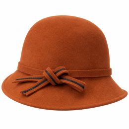 Milan Cloche Hat Brick Felt - Traclet