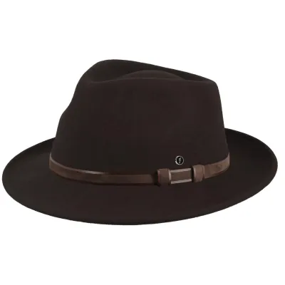 Traveller Langres Crushable Felt Hat Brown - Flechet Reference: 22367| Traclet Hat Shop