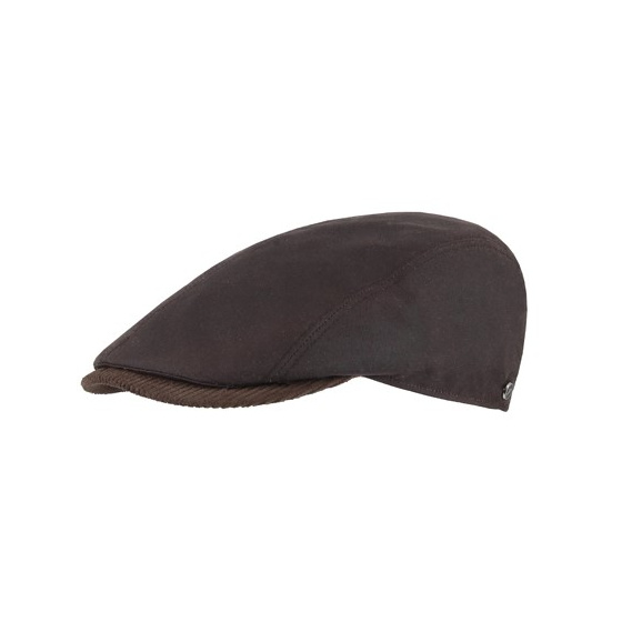 Waterproof Brown Faux Suede Flat Cap - Fléchet