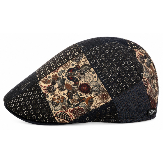 Artistic Patchwork Wool Flat Cap - Traclet