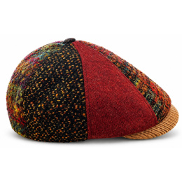 Edinburgh Patchwork Wool Flat Cap - Traclet