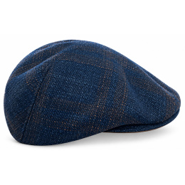 Dublin Blue Wool & Silk Rounded Cap - Traclet