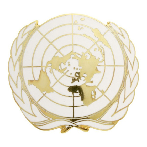 Gold & White UN Beret Badge – Traclet