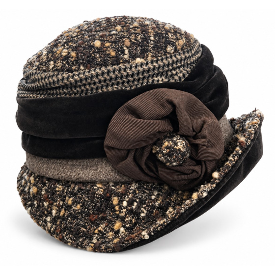 Women's Elegance Hat in Taupe & Chocolate – Traclet