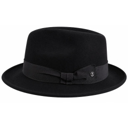 Chapeau Fédora Isidore Feutre Laine Noir - Fléchet
