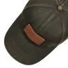 Vintage Brown Leather Patch Baseball Cap - Stetson - ref 23238
