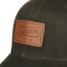 Vintage Brown Leather Patch Baseball Cap - Stetson - ref 23238
