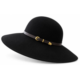 Capeline Rachel Feutre Laine Noir - Traclet
