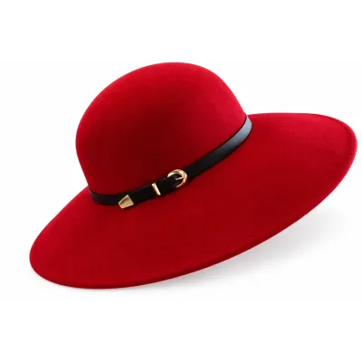Capeline Rachel Feutre Laine Rouge - Traclet
