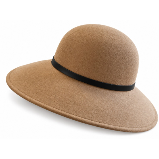 Capeline Rachel Feutre Laine Beige - Traclet