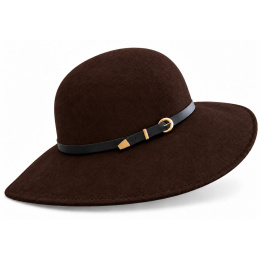 Capeline Rachel Feutre Laine Marron - Traclet