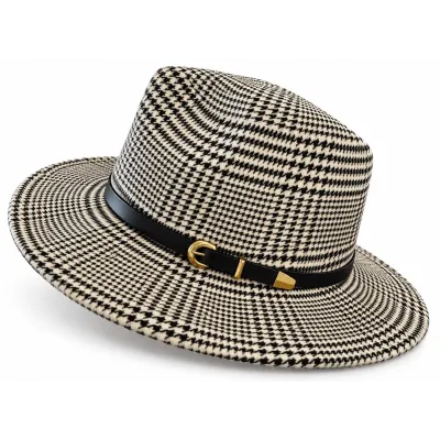 Windsor Black & White Wool Fedora Hat – Traclet