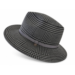 Chapeau Fedora Windsor Gris & Noir Laine – Traclet