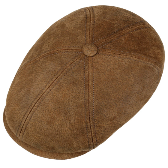McCook Cognac Leather Cap - Stetson