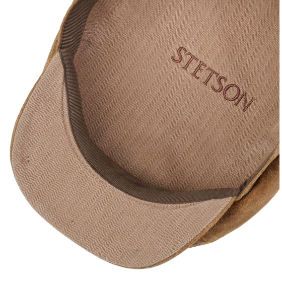 McCook Cognac Leather Cap - Stetson
