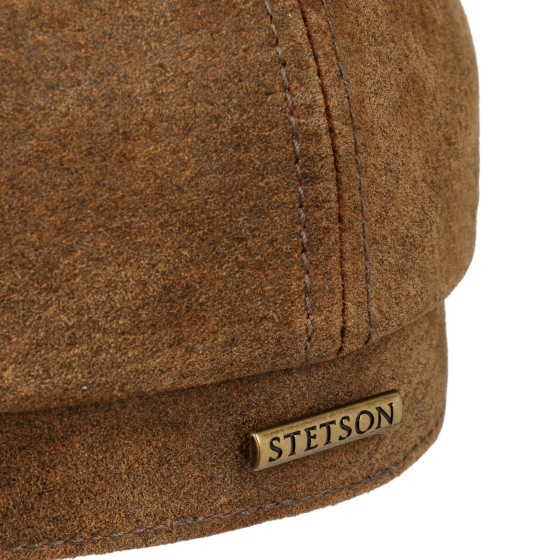 McCook Cognac Leather Cap - Stetson