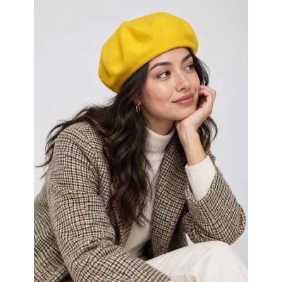 Béret L'Authentique Jaune Vif - Laulhère