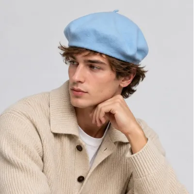 Béret L'Authentique Bleu Ciel - Laulhère