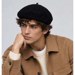 Beret Basque Noir L'authentique Par Laulhère