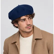 Béret Authentique Bleu Laine - Laulhère