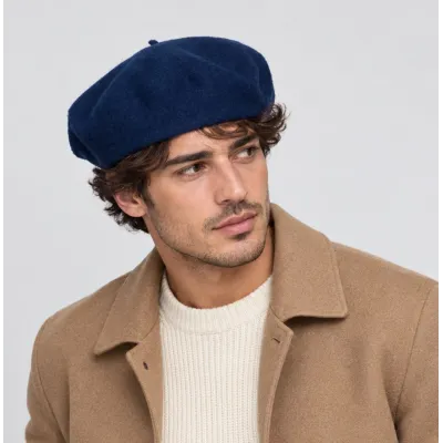Béret Authentique Bleu Laine - Laulhère