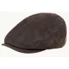 Casquette Plate Maderno Cuir Marron - Traclet  Reference : 24717| Chapellerie Traclet