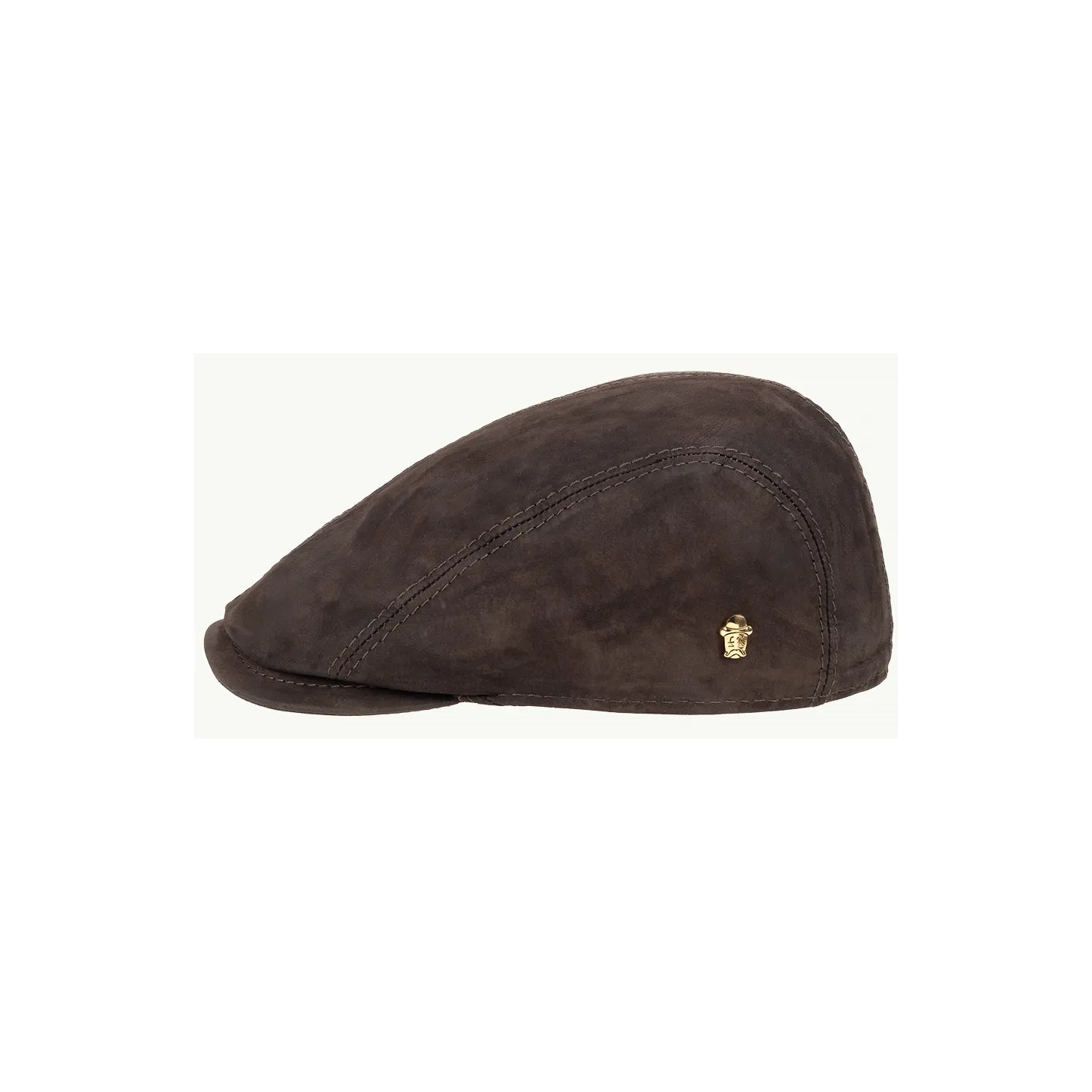 Bartolini Flat Cap Black Leather - Traclet Reference: 12574 | Traclet Hat Shop