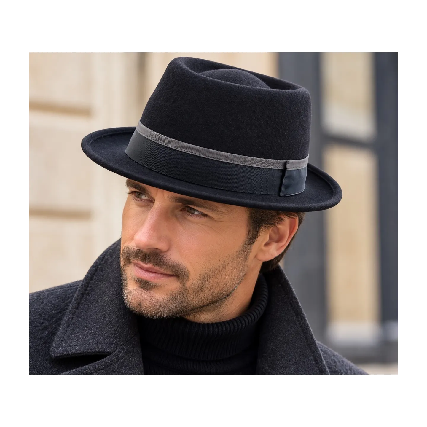 Chapeau Porkpie Kensington Feutre Noir – Traclet  Reference : 24720| Chapellerie Traclet