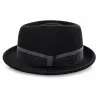 Black Wool Porkpie Hat - Traclet Reference: 17402 | Traclet Hat Shop