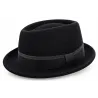 Black Wool Porkpie Hat - Traclet Reference: 17402 | Traclet Hat Shop